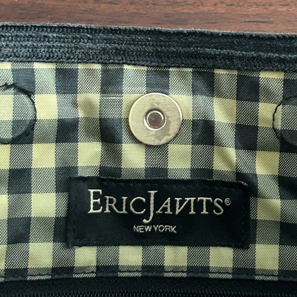 Eric Javits Vintage Black Squishee Woven Shoulder Tote Bag - Picture 11 of 13